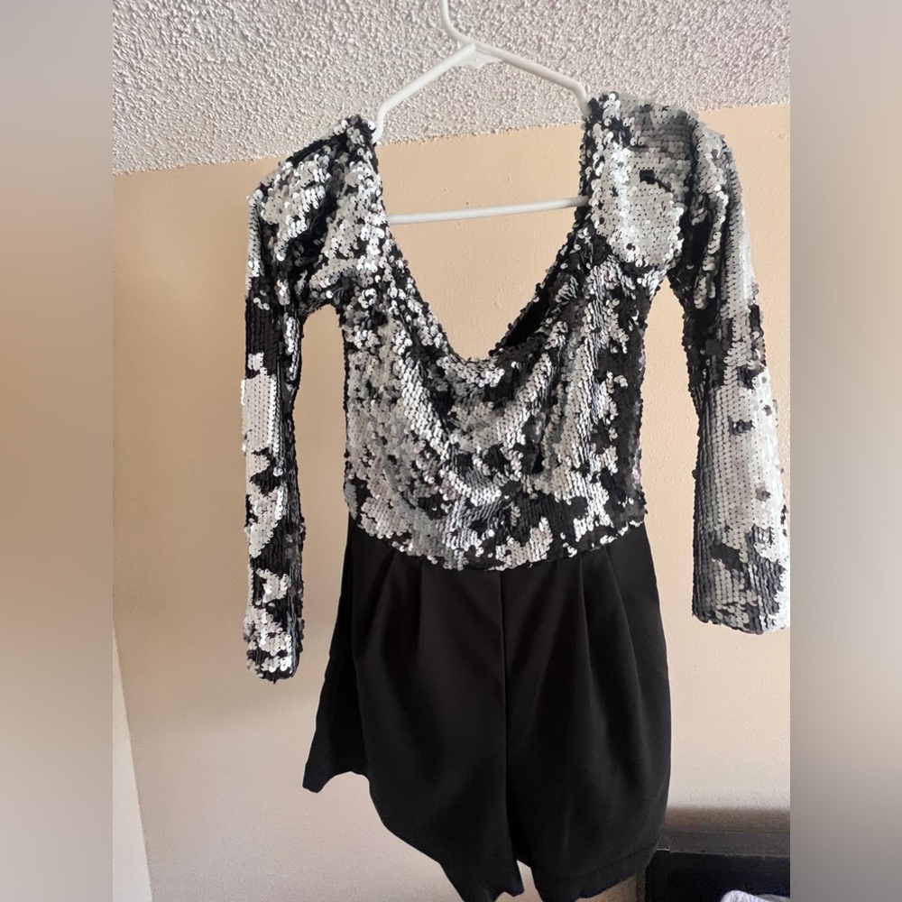ASOS embellished off shoulder romper